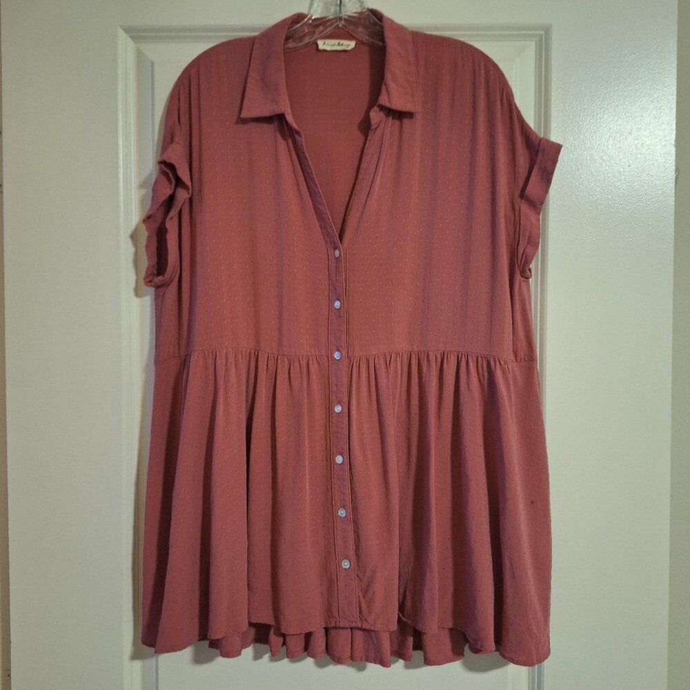 Jane and Delancey S/S Drop Waist Tiered Tunic Top